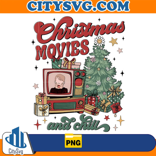 RetroChristmasMovieAndChillPng