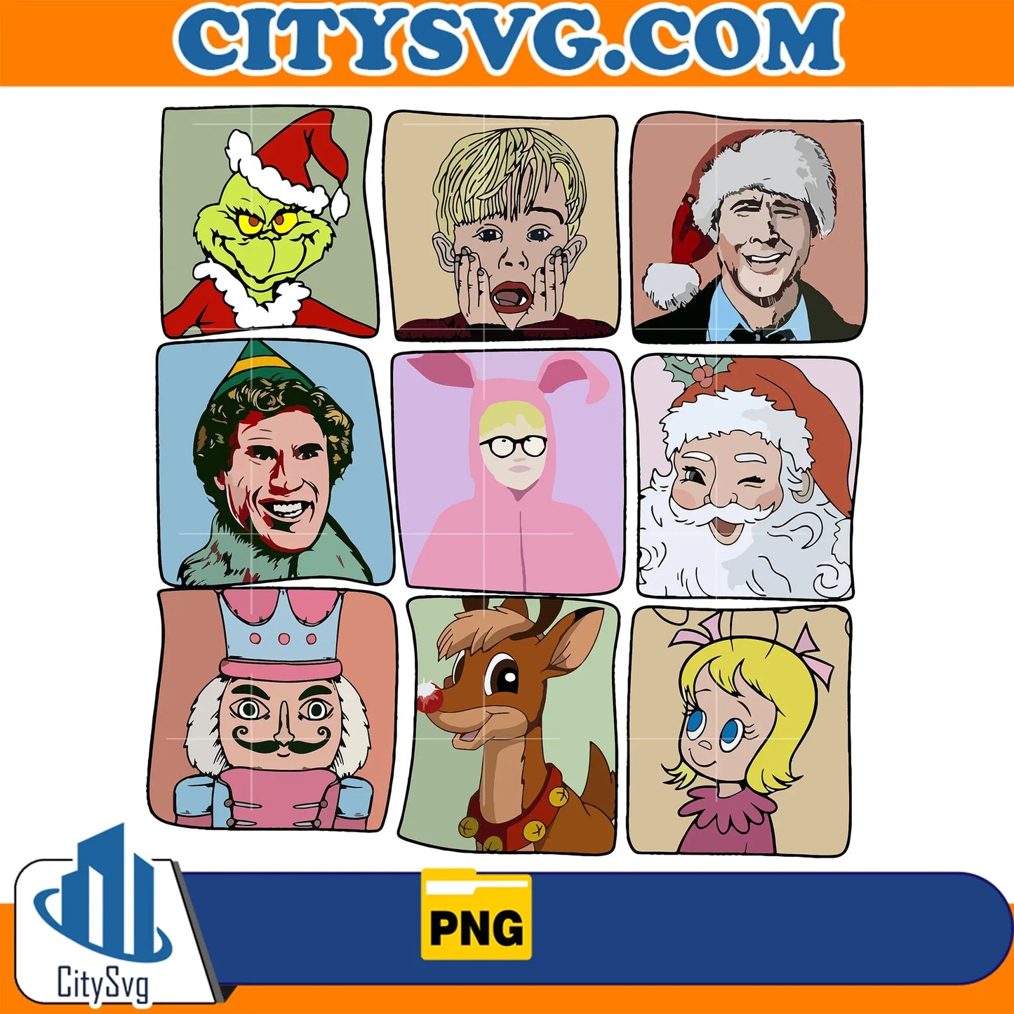 RetroChristmasMovieCharactersPng