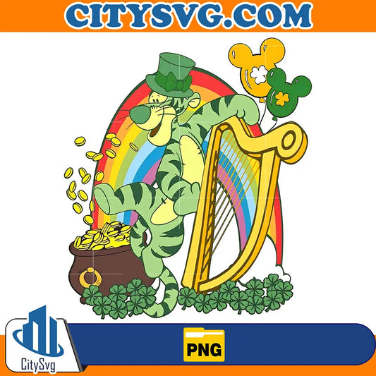 RetroDinseyTiggerStPatrickDayBalloonPng