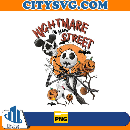 Retro Disney Halloween Nightmare On Street Png