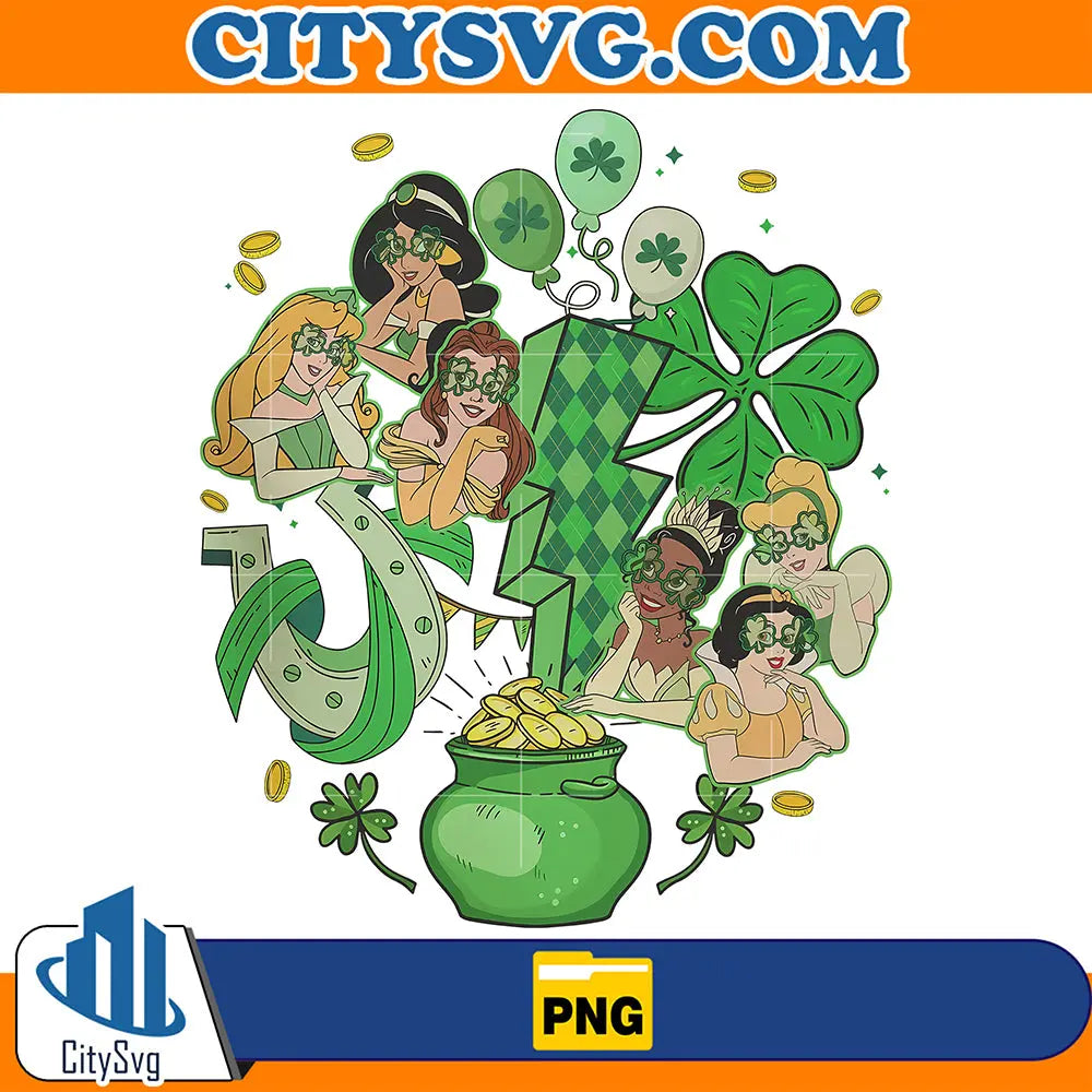 RetroDisneyPrincessStPatricksDayPng