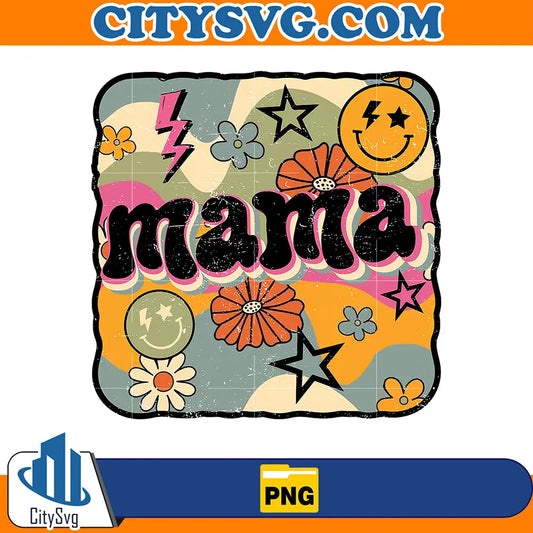 RetroFloralMamaSublimationPng
