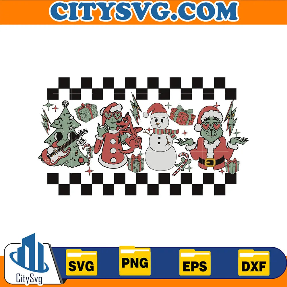 RetroGrinchChristmasSvg