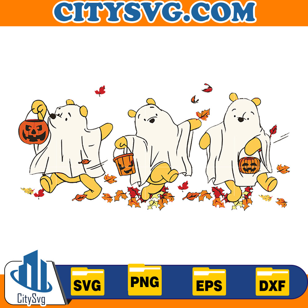 Retro Pooh Ghost svg