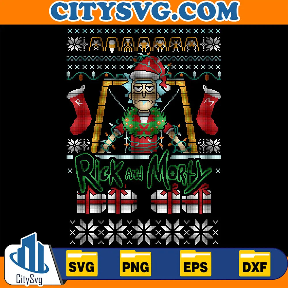 RickSanchezUglyChristmasSvg