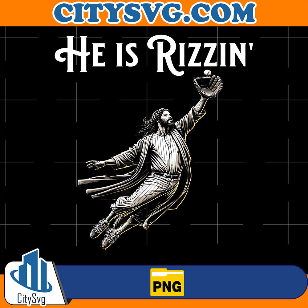 Rizz-He-Is-Rizzin-Jesus-Playing-Baseball-Png