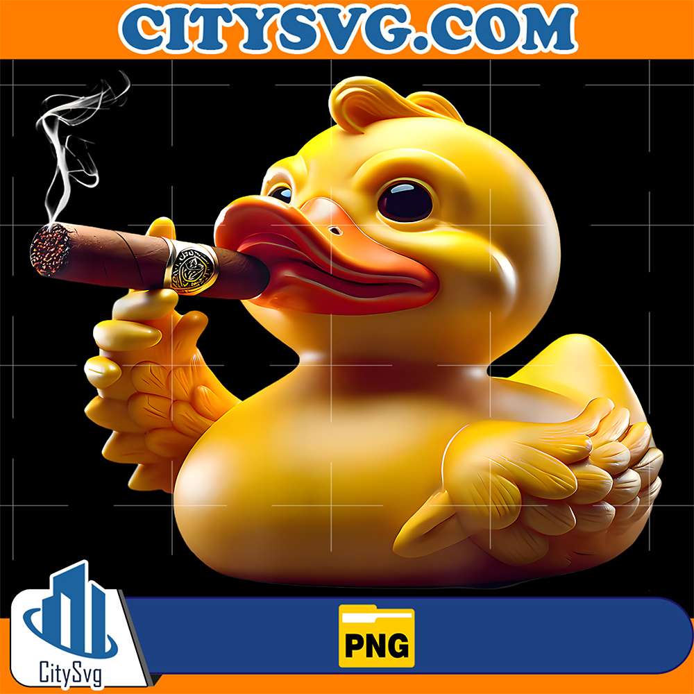 Rubber-Duck-Smoking-Cigar-Png