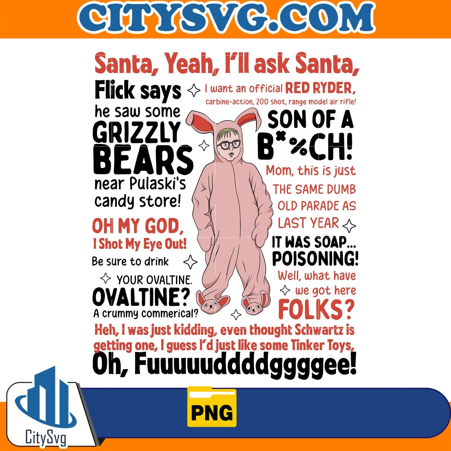 RulphieAChristmasStoryMovieSantYeahI_llAskSantaBackPng