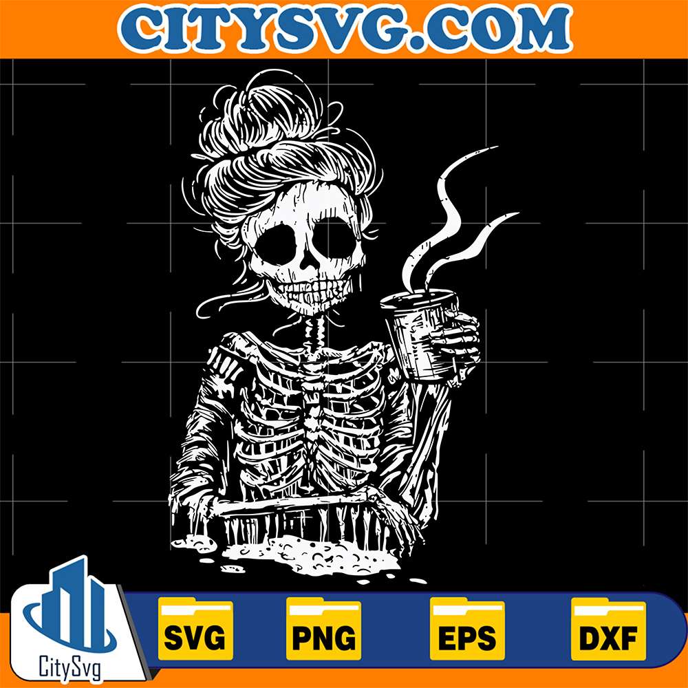 Running On Coffee And Dry Bones Svg CitySvg