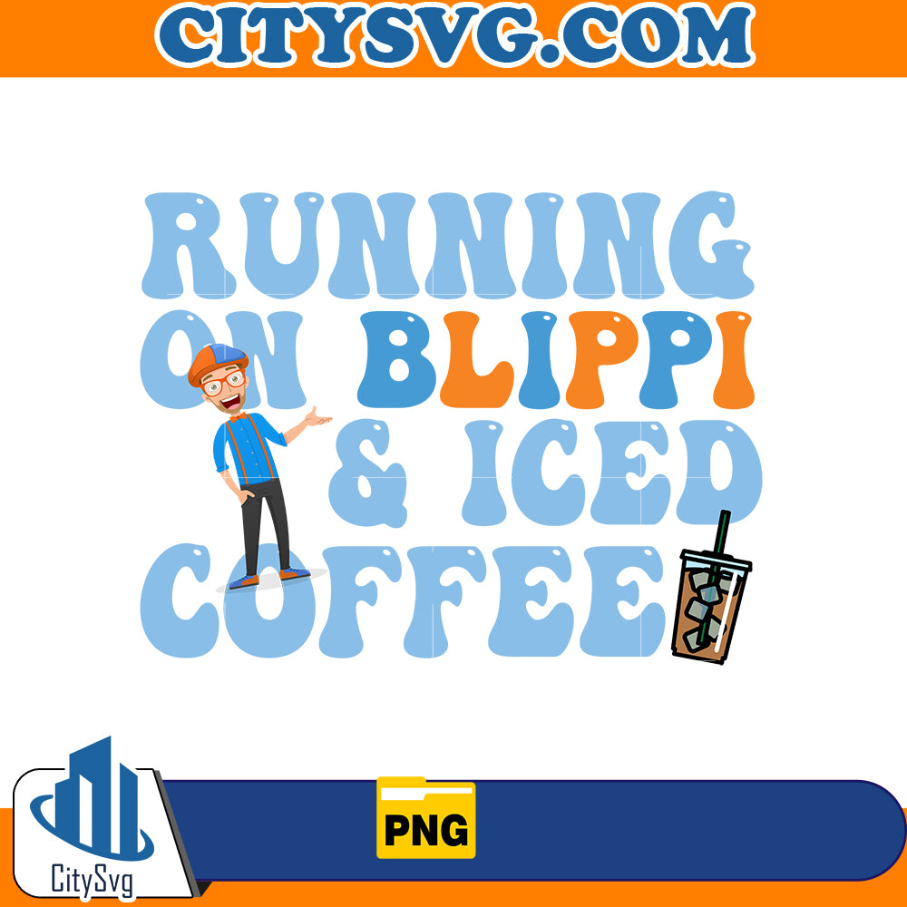 Running on blippi and iced coffee Png