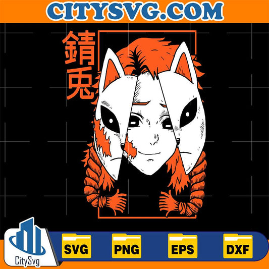 Sabito-Fox-Mask-Demon-Slayer-Svg