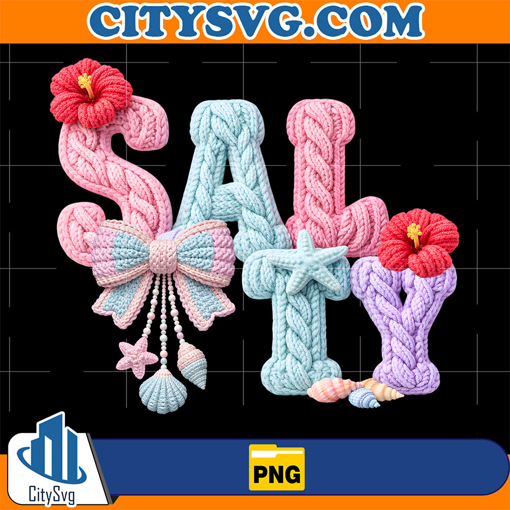 Salty Pastel Rope Letters Png CitySvg