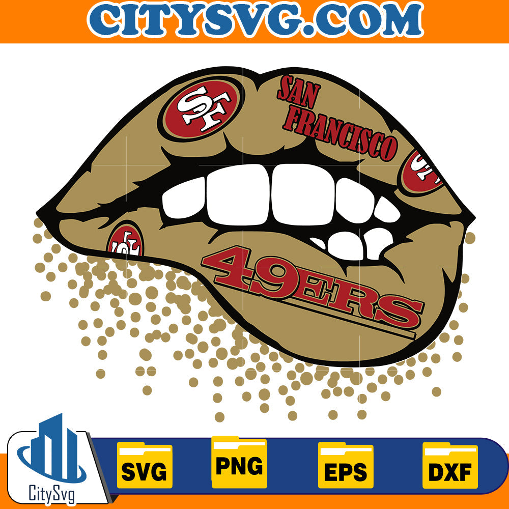 Lips San Francisco 49ers Svg