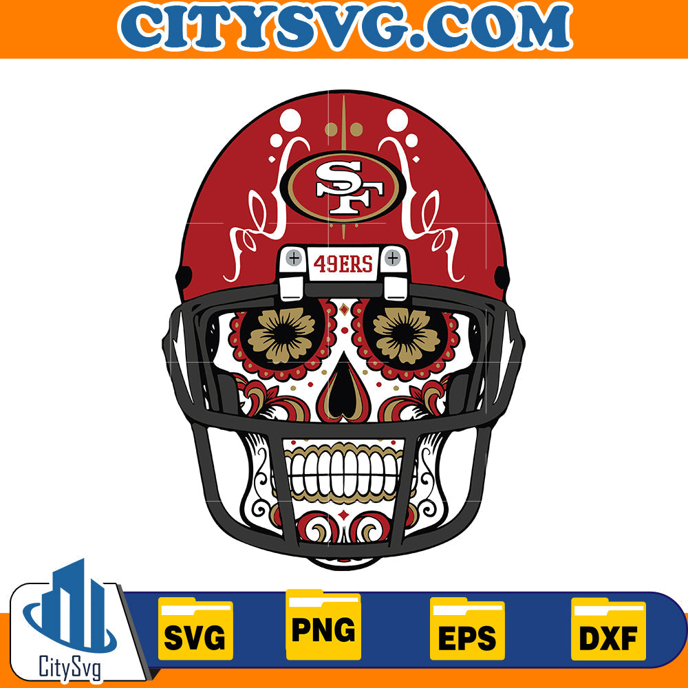 Skull San Francisco 49ers Svg