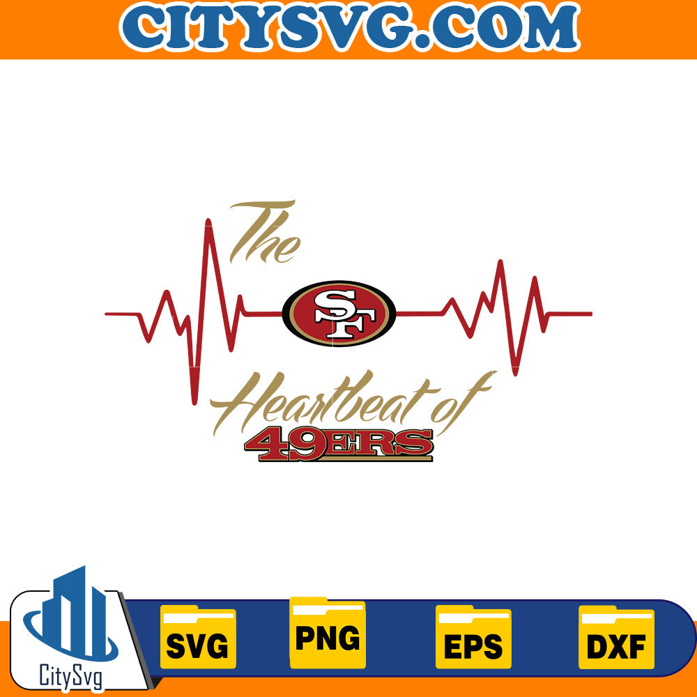 The heatbeat of San Francisco 49ers Svg