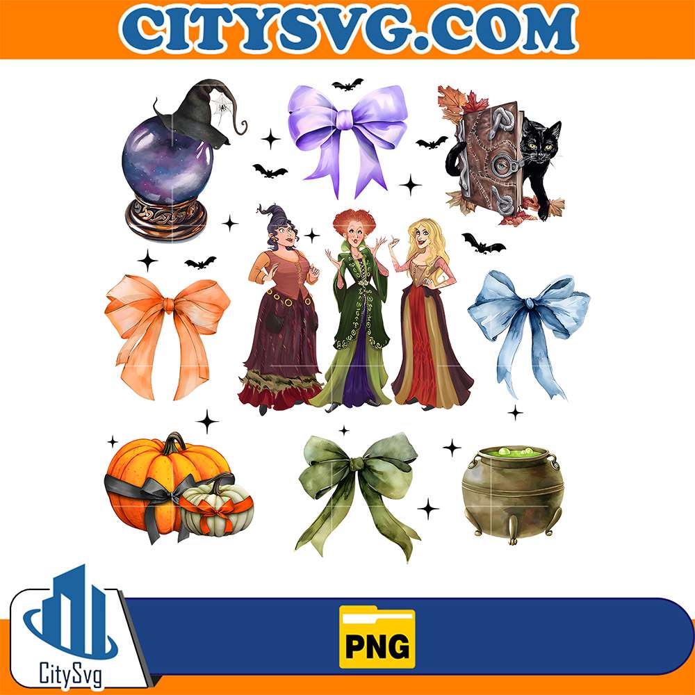 Sanderson Sisters Bow Fall Png CitySvg