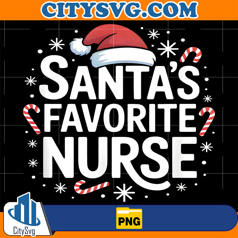 Santa-s-Favorite-Nurse-Christmas-Candy-Canes-Snowflakes-Vibe-Png
