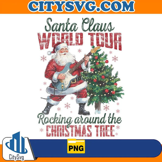 SantaClausWorldTourRockingAroundTheChristmasPng