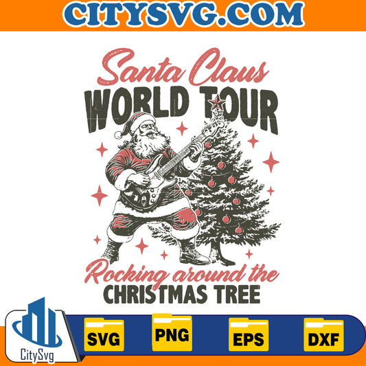 Santa Claus World tour Svg CitySvg