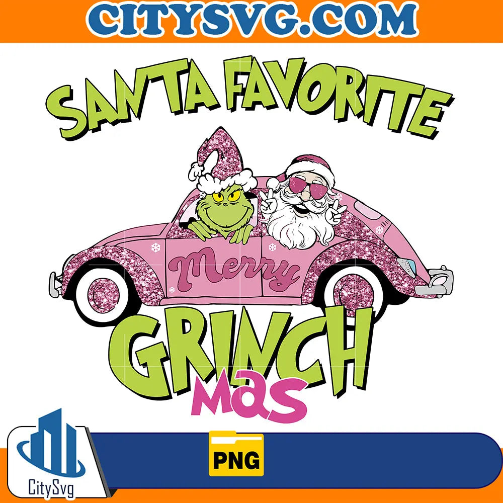SantaFavoriteGrinchmasChristmasPng