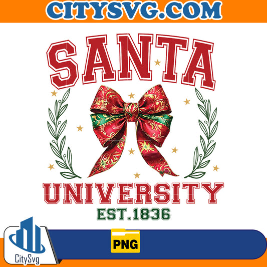 Santa University Est.1936 Png