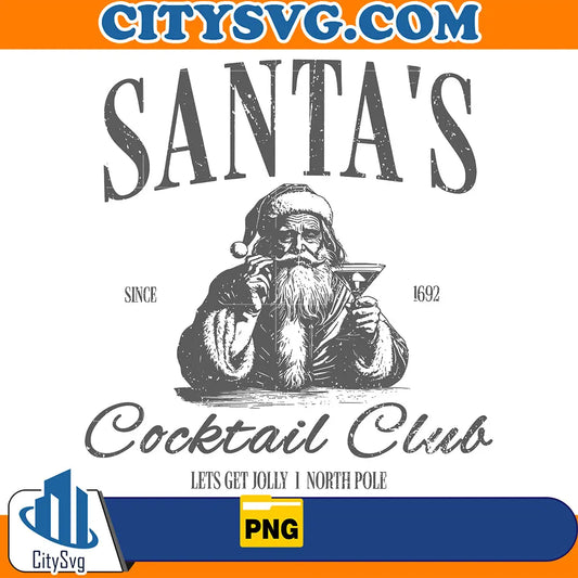 SantasCocktailClubChristmasSvg