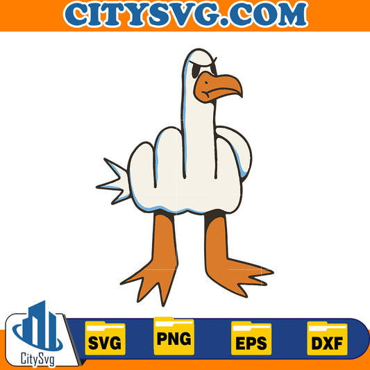 Seagull Middle Finger Svg