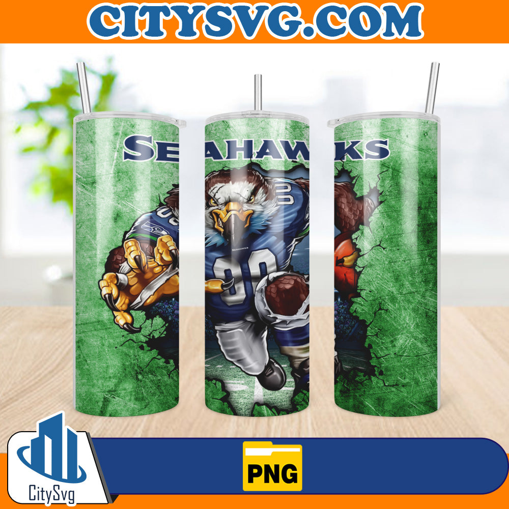 SeattleSeahawks20ozSkinnyTumblerWrapPng