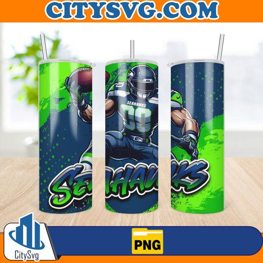 SeattleSeahawksTumblerWrap20ozSkinnySublimationPng