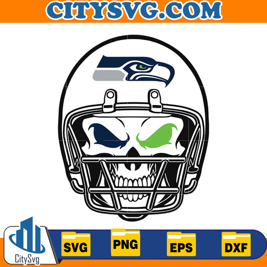 Skull Seattle Seahawks Svg