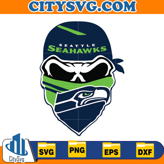 Skull Seattle Seahawks Svg