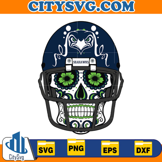 Skull Seattle Seahawks Svg