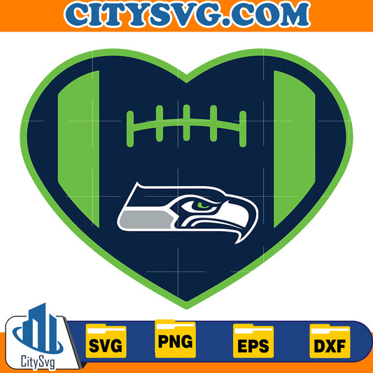 Heart Seattle Seahawks Svg