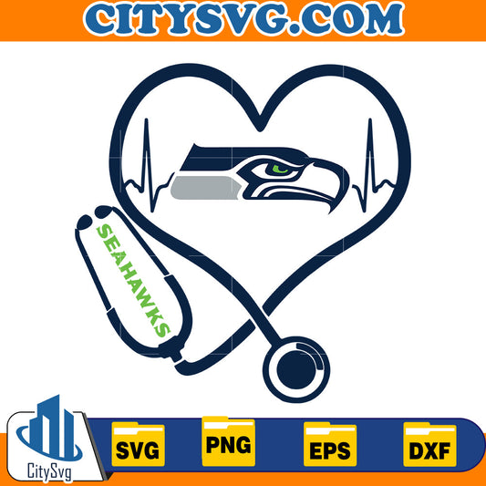 Heart Seattle Seahawks Svg