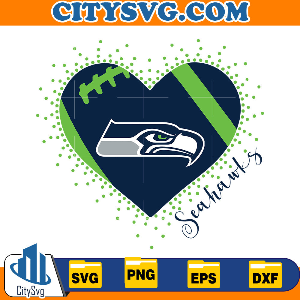 Heart Seattle Seahawks Svg