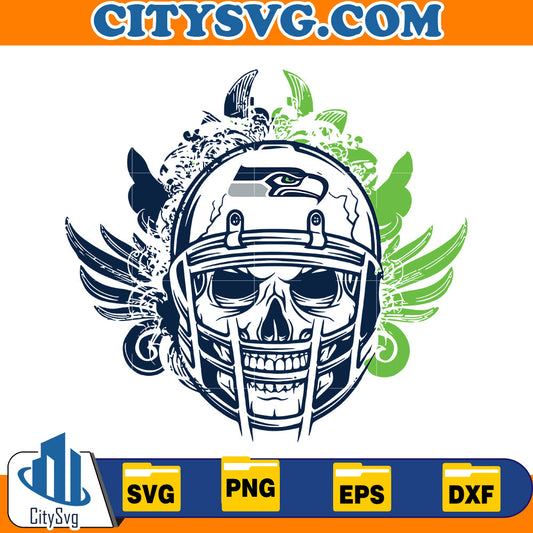 Skull Seattle Seahawks Svg