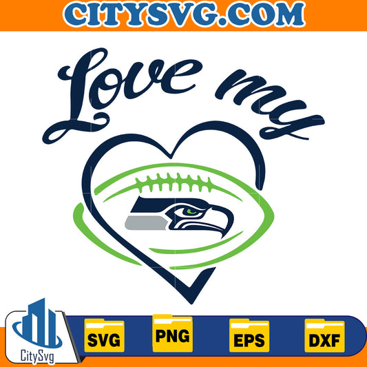 Love My Seattle Seahawks Svg