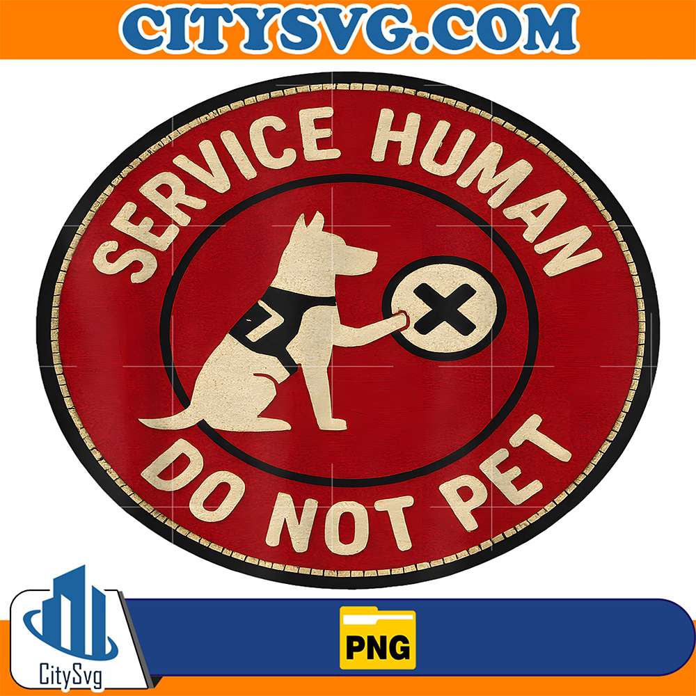 Service-Human-Do-Not-Pet-Vintage-Sunset-Support-Dog-Png
