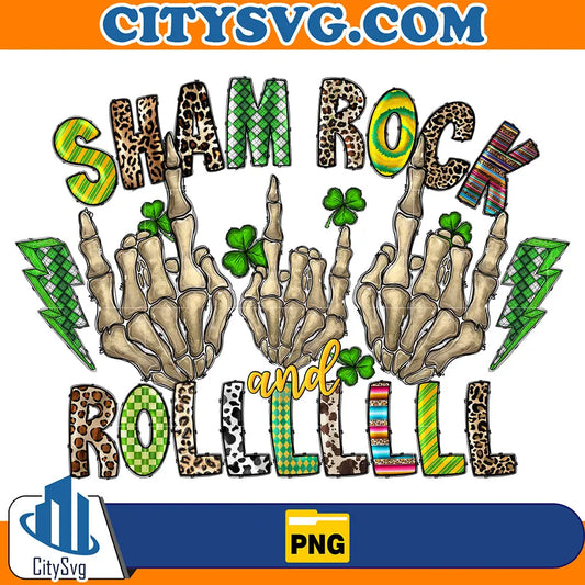 ShamRockAndRollllllSublimationPng