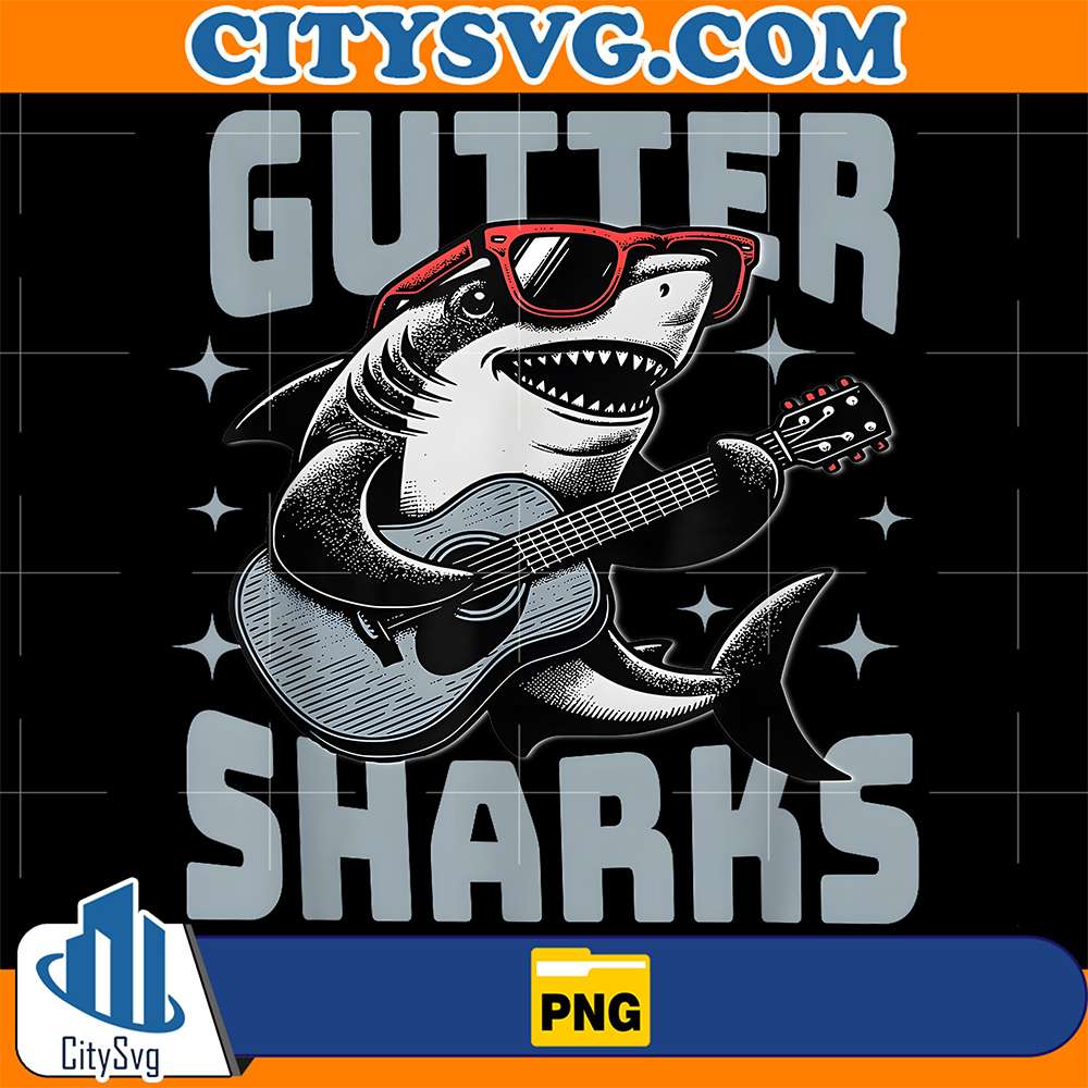 Shark-Playing-Guitar-With-Sunglasses-Png