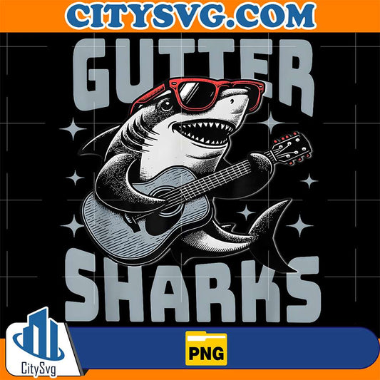 Shark-Playing-Guitar-With-Sunglasses-Png