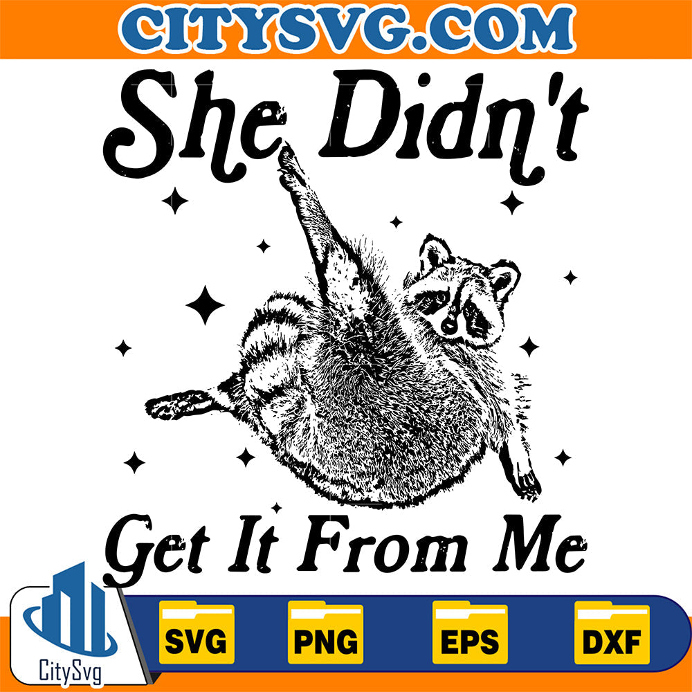 She-Didn-t-Get-It-From-Me-Raccoon-Svg