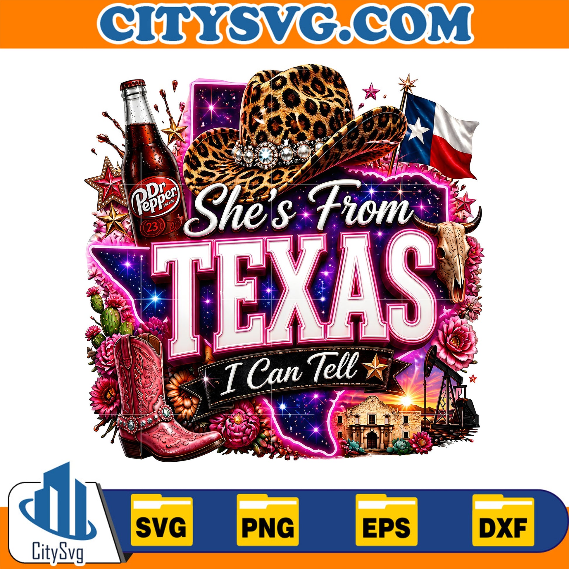 She-s-From-Texas-I-Can-Tell-Svg-Texas-Cowgirl-Svg