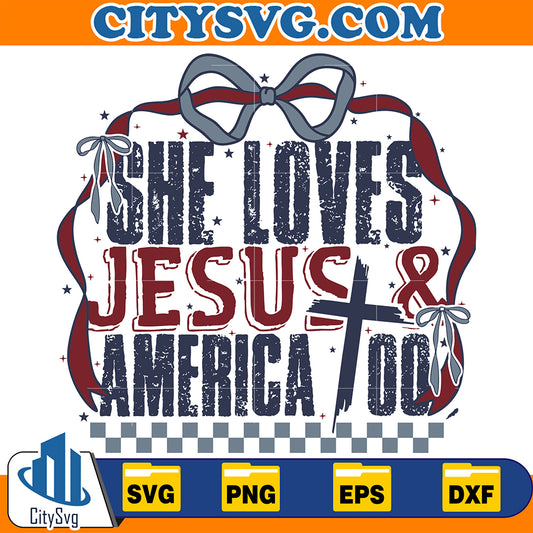 SheLovesJesusAndAmericaTooSvg