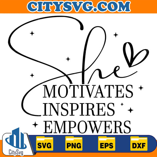 SheMotivatesInspiresEmpowersSvg