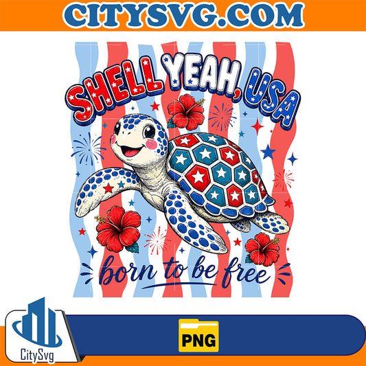 Shell Yeah USA Turtle Png CitySvg