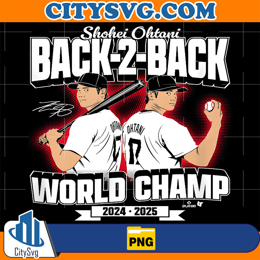 Shohei-Ohtani-Back-To-Back-World-Champs-LA-Baseball-Png