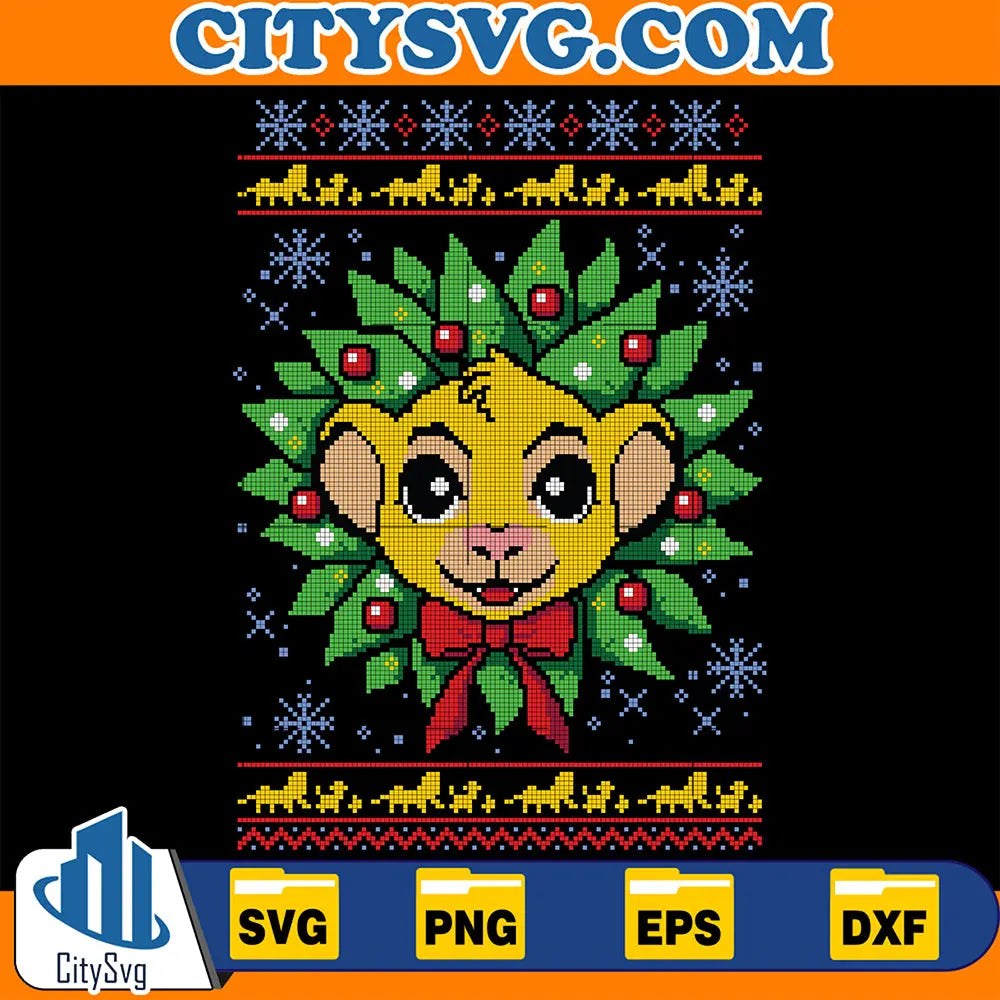 SimbaUglyChristmasSvg