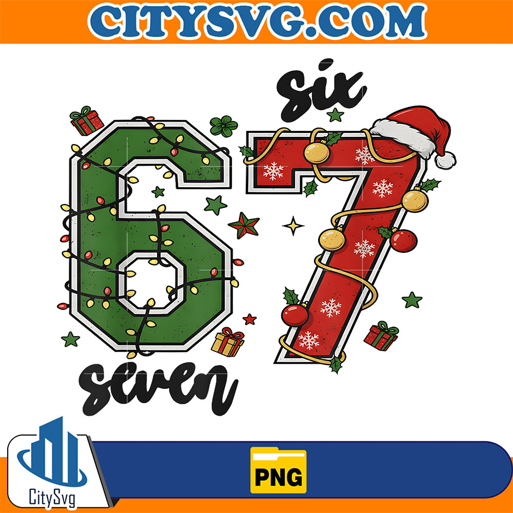 Six-Seven-67-Meme-67-Christmas-Holiday-Png