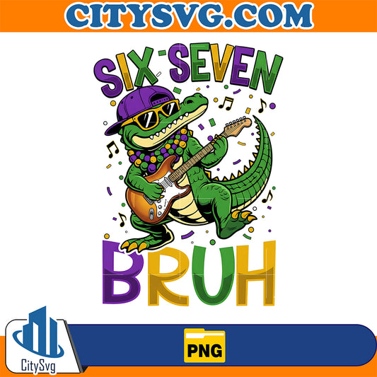 Six-Seven-Bruh-Alligator-Mardi-Gras-Png